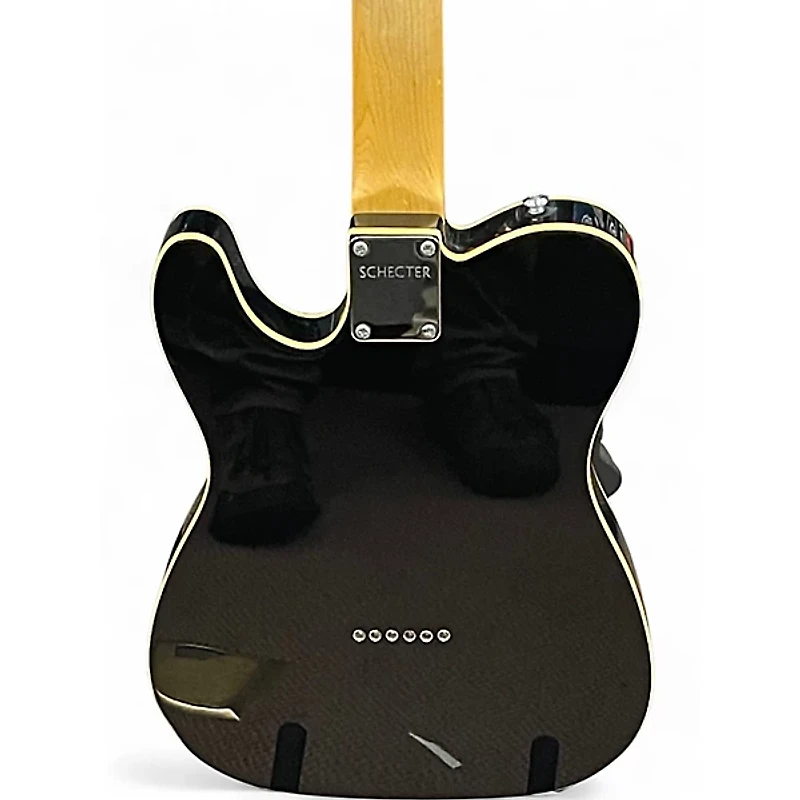 Used Schecter Guitar Research PT Fastback Black Solid Body Electric Guitar