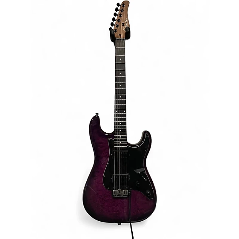 Used Schecter Guitar Research TRADITIONAL PROFESSIONAL Trans Purple Solid Body Electric Guitar