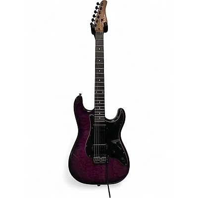 Used Schecter Guitar Research TRADITIONAL PROFESSIONAL Trans Purple Solid Body Electric Guitar