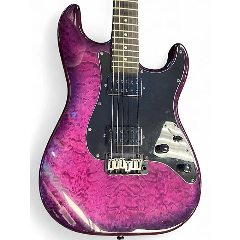 Used Schecter Guitar Research TRADITIONAL PROFESSIONAL Trans Purple Solid Body Electric Guitar