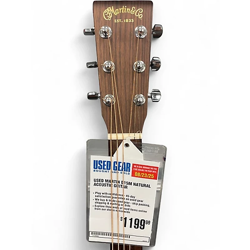 Used Martin D15M Natural Acoustic Guitar