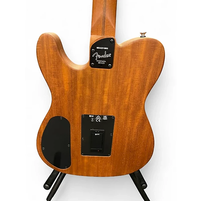 Used Fender Acoustasonic Player Telecaster brushed black Acoustic Electric Guitar