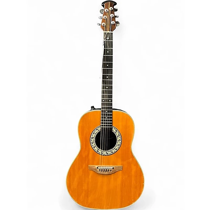 Used Ovation 1621-4 Natural Acoustic Electric Guitar