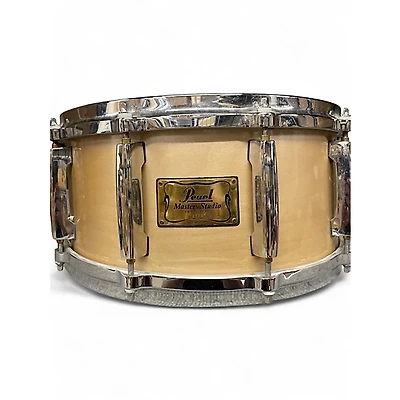 Used Pearl 6.5X14 Masters Studio Snare Natural Lacquer Drum