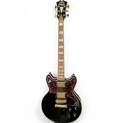 Used D'Angelico DELUXE BRIGHTON Black Solid Body Electric Guitar