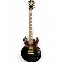 Used D'Angelico DELUXE BRIGHTON Black Solid Body Electric Guitar