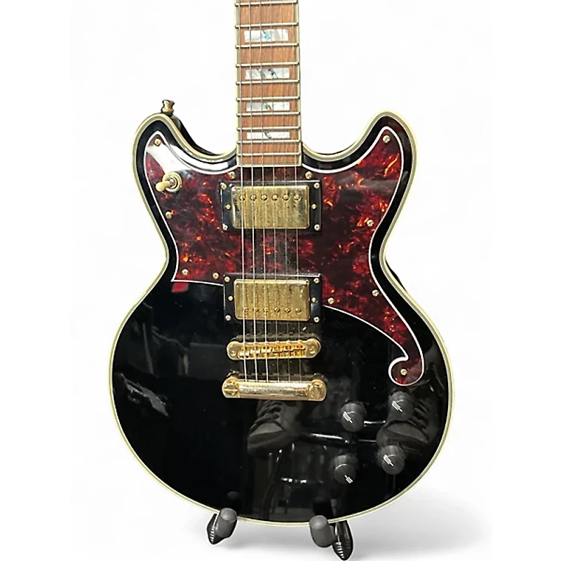 Used D'Angelico DELUXE BRIGHTON Black Solid Body Electric Guitar