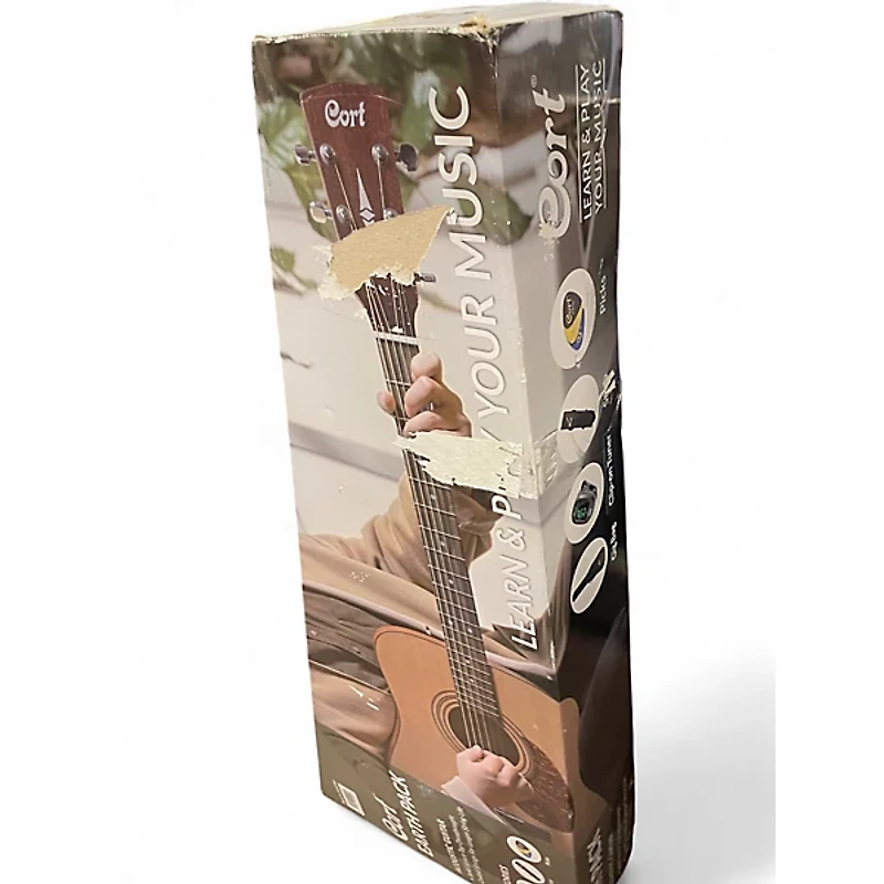 Used Cort Earth 60 Natural Acoustic Guitar Pack