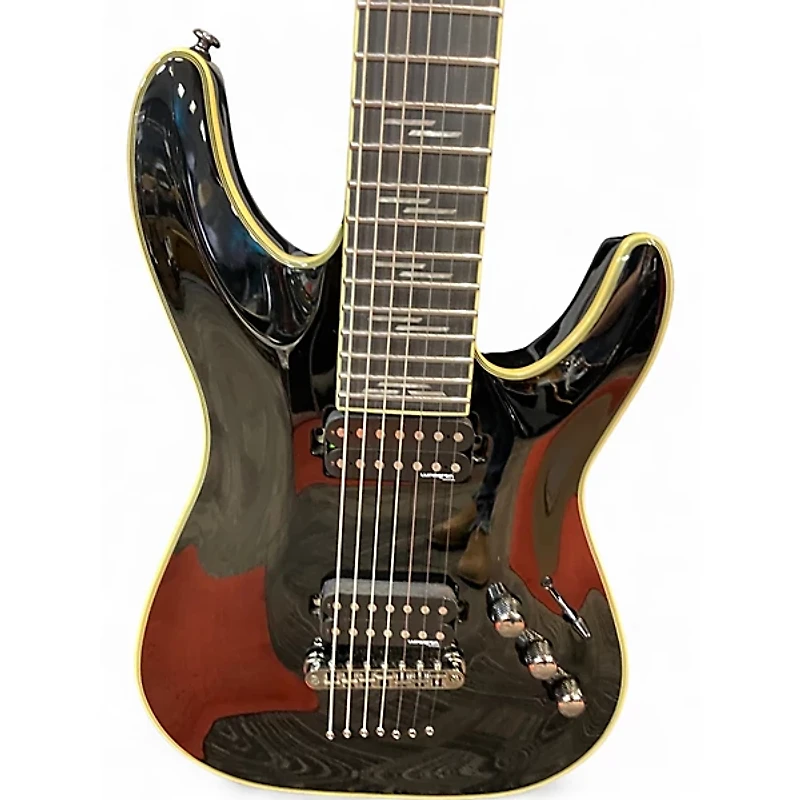 Used Schecter Guitar Research C7 Blackjack Black Solid Body Electric Guitar