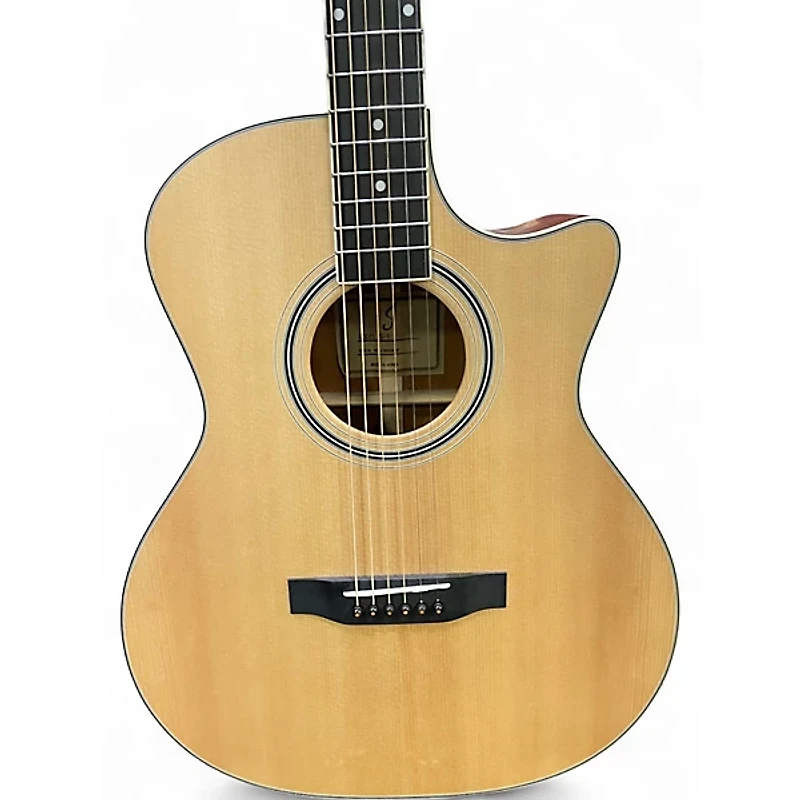Used Jericho S-1 Natural Acoustic Electric Guitar
