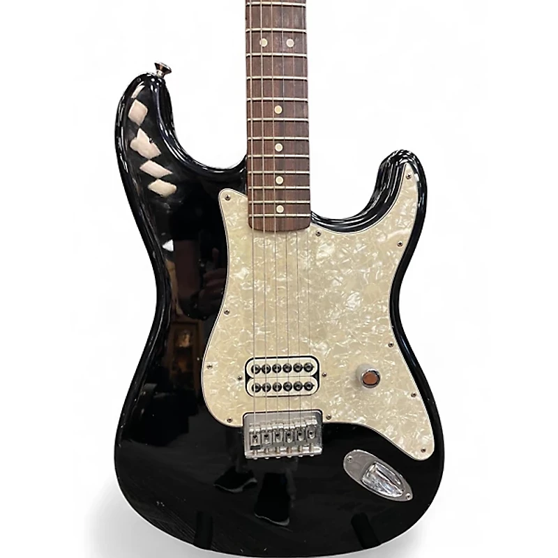 Used 2002 Fender Tom Delonge Signature Stratocaster Black Solid Body Electric Guitar