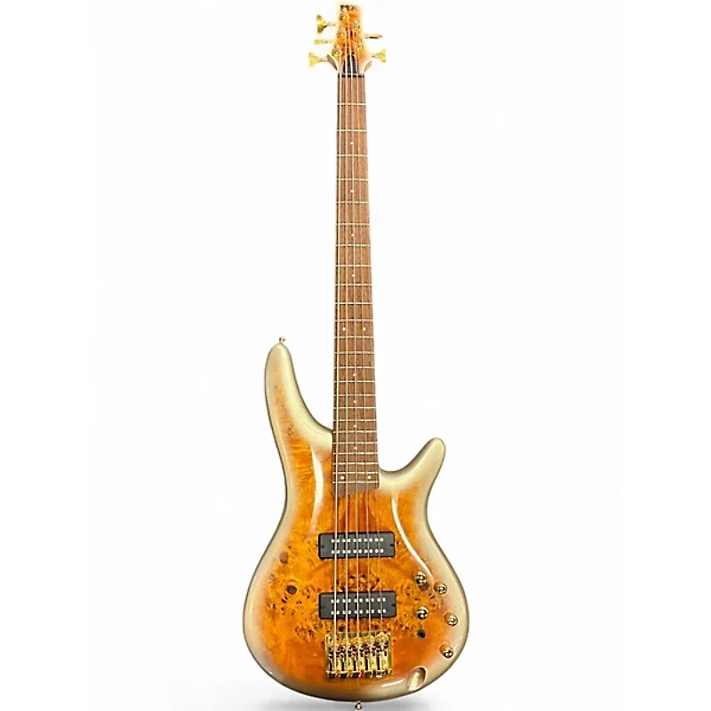 Used Ibanez SR405EPBDX Mars Gold Metallic Burst Electric Bass Guitar