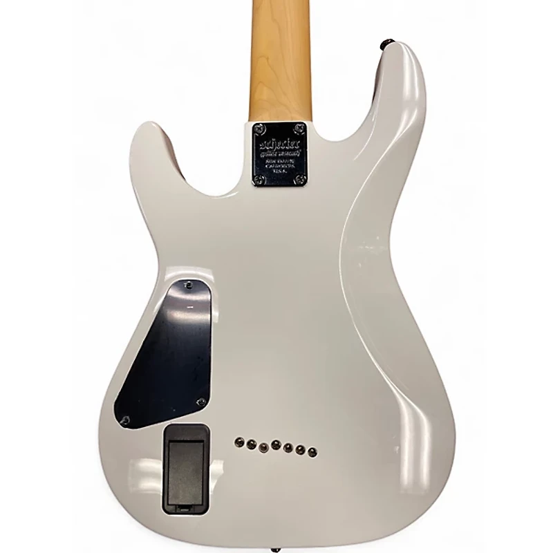 Used Schecter Guitar Research Demon 7 String Alpine White Solid Body Electric Guitar
