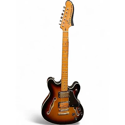 Used Squier Classic Vibe Starcaster 3 Color Sunburst Hollow Body Electric Guitar