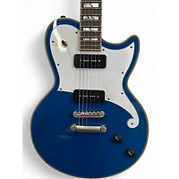 Used D'Angelico Deluxe Atlantic Blue Sapphire Solid Body Electric Guitar