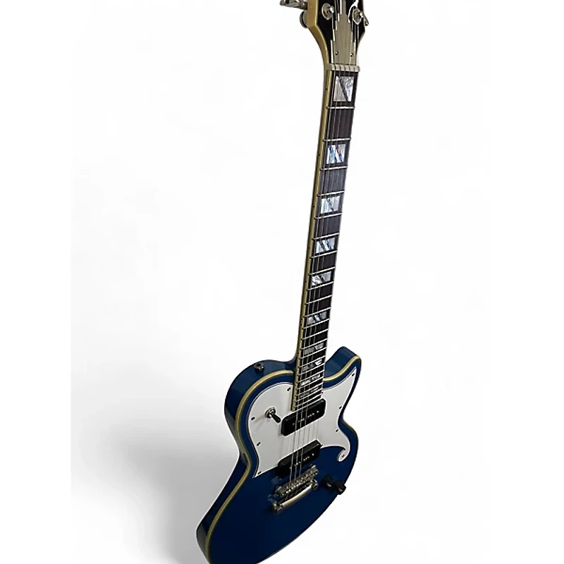 Used D'Angelico Deluxe Atlantic Blue Sapphire Solid Body Electric Guitar