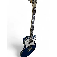 Used D'Angelico Deluxe Atlantic Blue Sapphire Solid Body Electric Guitar