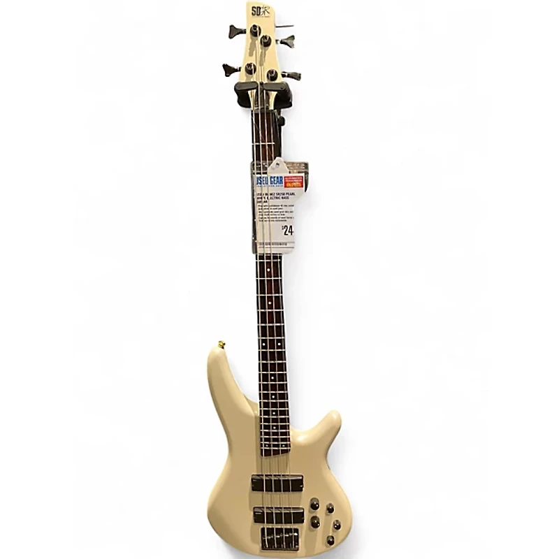 Used Ibanez SR250 Pearl White Electric Bass Guitar