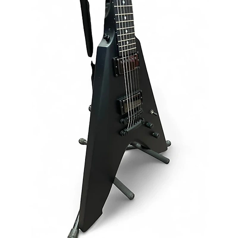 Used ESP LTD JAMES HETFIELD SIGNATURE VULTURE Black Solid Body Electric Guitar