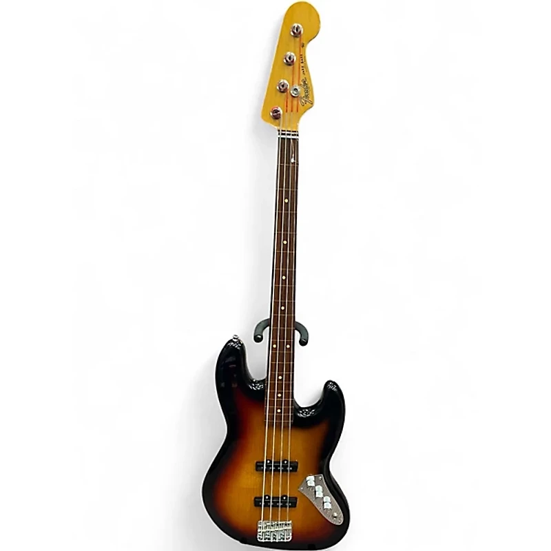 Used Fender Jaco Pastorius Signature Fretless Jazz Bass 3 Tone Sunburst Electric Bass Guitar