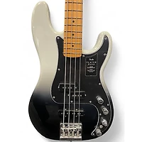 Used Fender Player Plus Active Precision Bass Black and White Electric Bass Guitar