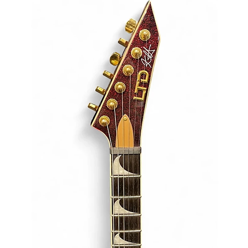 Used ESP LTD KH-V Red Sparkle Solid Body Electric Guitar