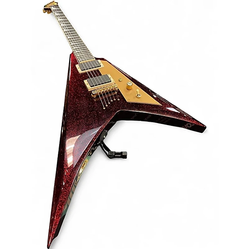 Used ESP LTD KH-V Red Sparkle Solid Body Electric Guitar