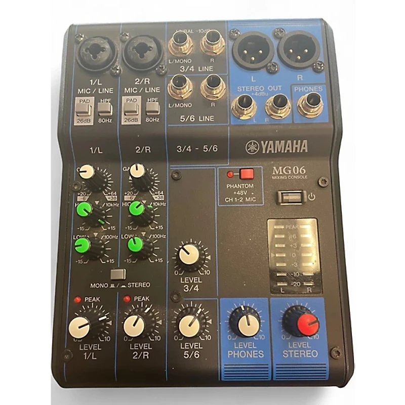 Used Yamaha MG06 Unpowered Mixer