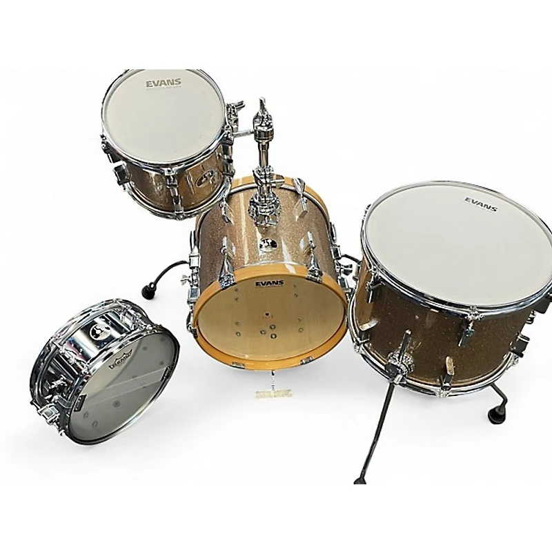 Used SONOR 4 Piece Martini Champagne Sparkle Drum Kit