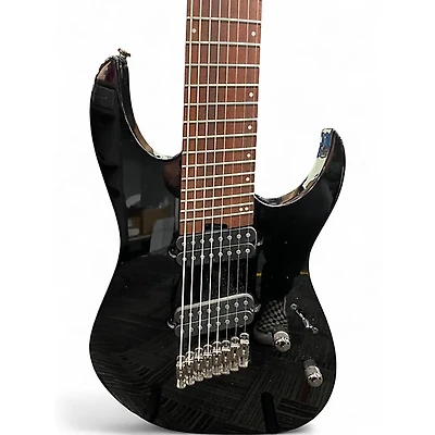 Used Ibanez RGMS8 Black Solid Body Electric Guitar