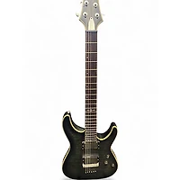 Used Schecter Guitar Research C1 Platinum Trans Black Solid Body Electric Guitar