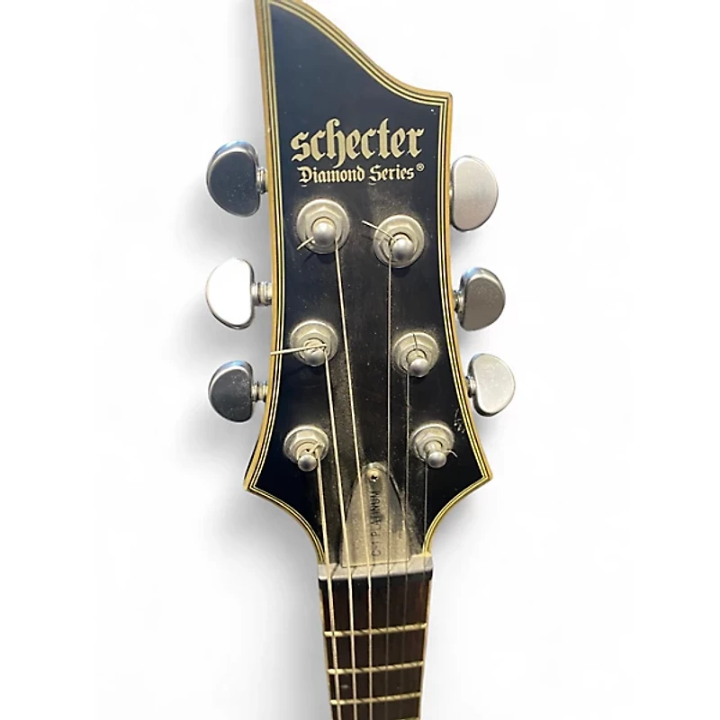 Used Schecter Guitar Research C1 Platinum Trans Black Solid Body Electric Guitar