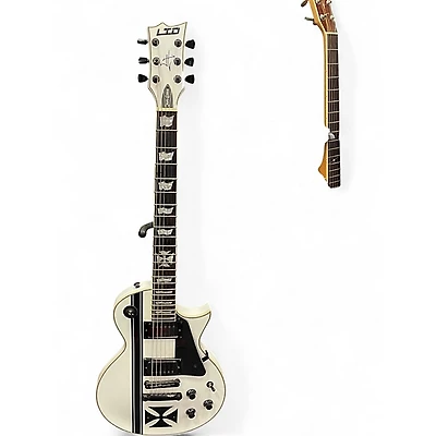 Used ESP LTD James Hetfield Signature Iron Cross White Solid Body Electric Guitar