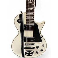 Used ESP LTD James Hetfield Signature Iron Cross White Solid Body Electric Guitar