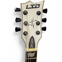 Used ESP LTD James Hetfield Signature Iron Cross White Solid Body Electric Guitar