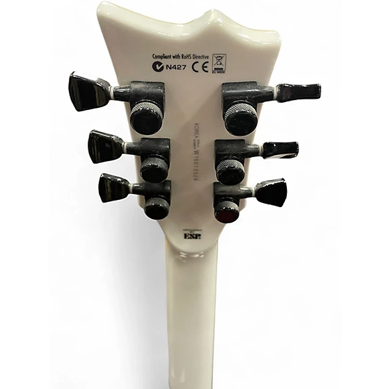 Used ESP LTD James Hetfield Signature Iron Cross White Solid Body Electric Guitar