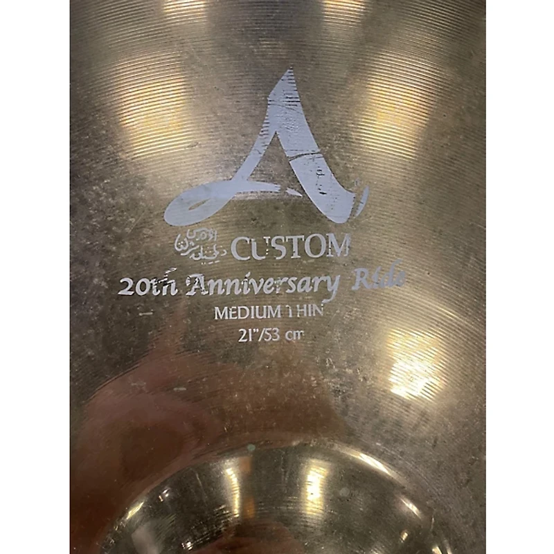 Used Zildjian 21in A Custom 20th Anniversary Ride Cymbal