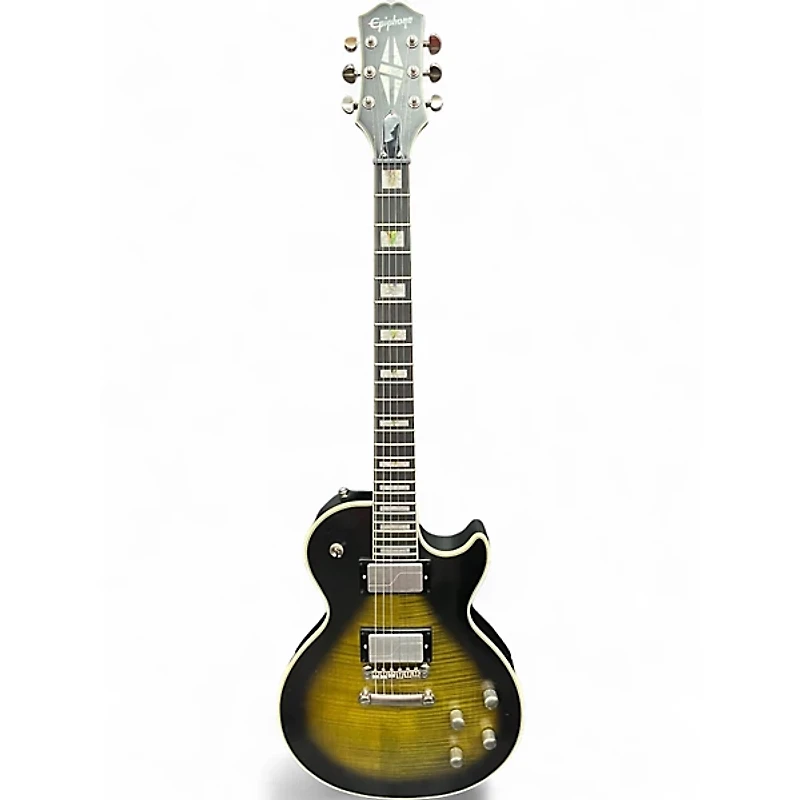 Used Epiphone LES PAUL Prophecy OLIVE BURST Solid Body Electric Guitar