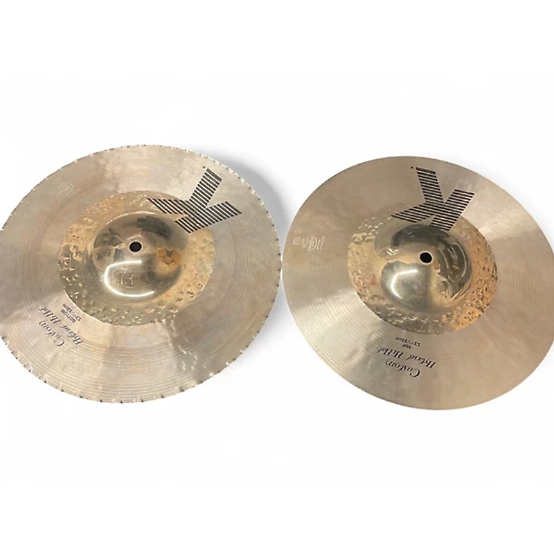 Used Zildjian 13.25in K Custom Hybrid Hi Hat Pair Cymbal
