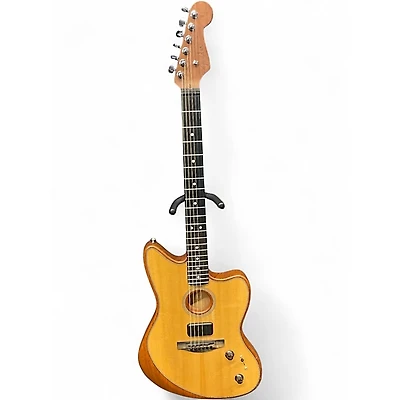 Used 2021 Fender AMERICAN ACOUSTASONIC JAZZMASTER Natural Acoustic Electric Guitar