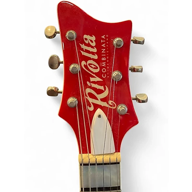 Used Rivolta Combinata Red Solid Body Electric Guitar