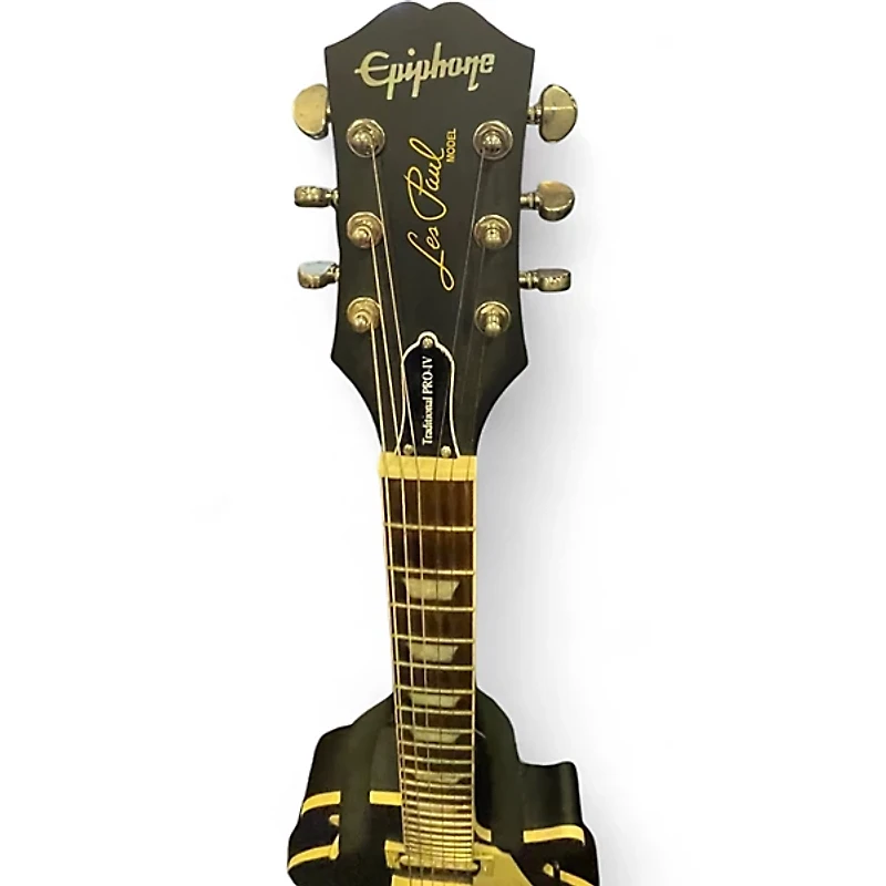 Used Epiphone Les Paul Traditional Pro IV Ebony Solid Body Electric Guitar