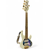 Used Ernie Ball Music Man Stingray HH 5 String White Electric Bass Guitar