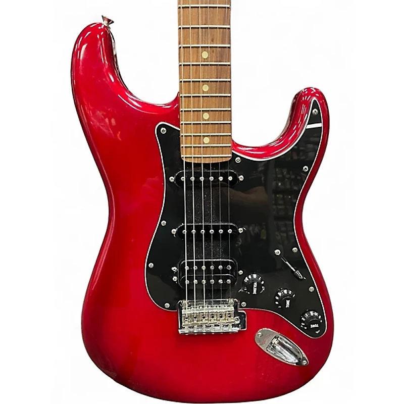 Used Fender special edition player stratocaster HSS Candy Red Burst Solid Body Electric Guitar