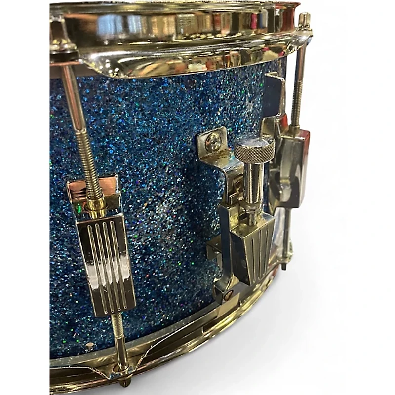 Used TAMA 14X7 Superstar Snare BLUE SPARKLE Drum