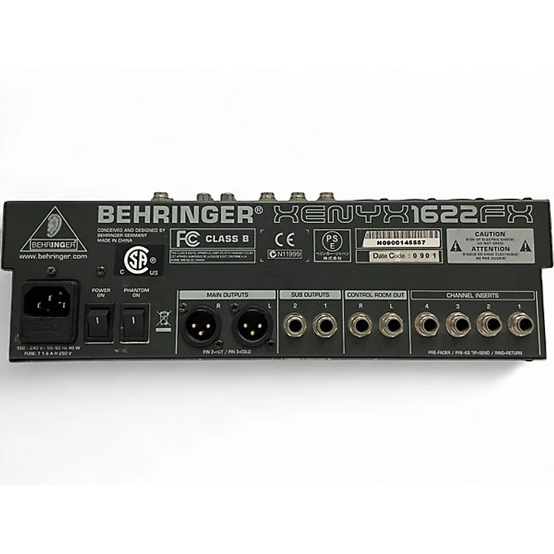 Used Behringer Xenyx 1622FX Unpowered Mixer