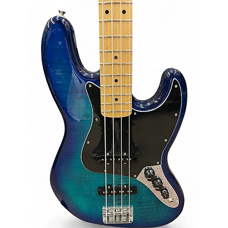 Used Fender Player Jazz Bass Plus Top Blue Burst Electric Bass Guitar