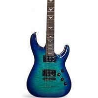 Used Schecter Guitar Research Omen Extreme 6 Blue Solid Body Electric Guitar