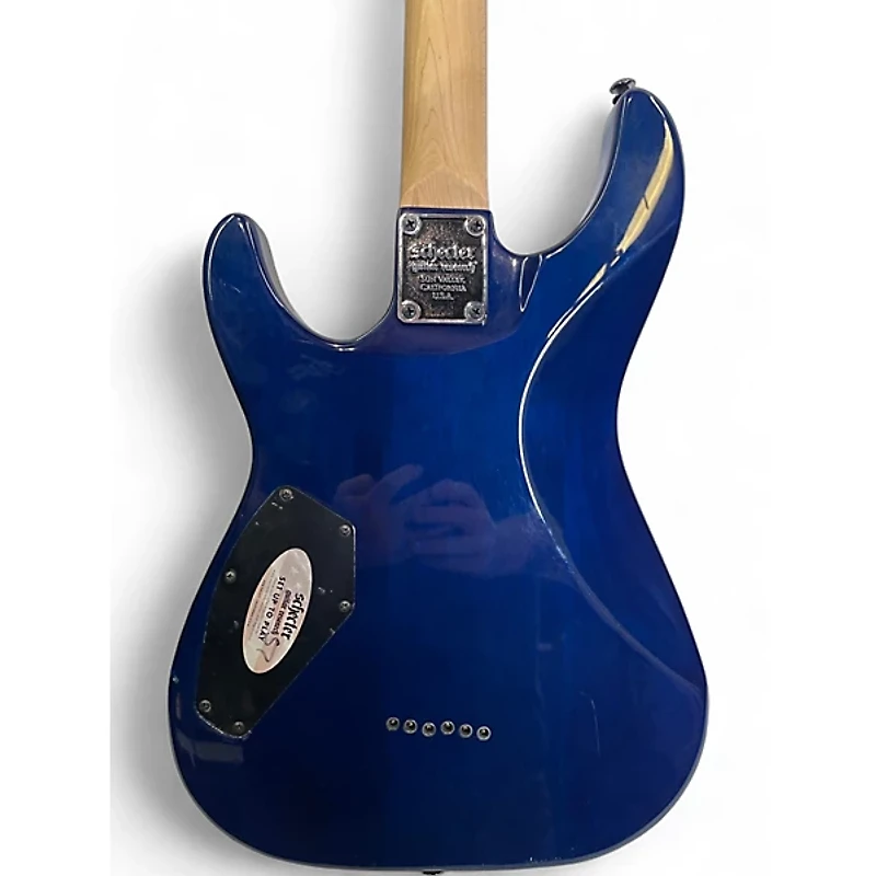 Used Schecter Guitar Research Omen Extreme 6 Blue Solid Body Electric Guitar