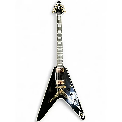 Used 2017 Gibson Flying V Custom Ebony Solid Body Electric Guitar